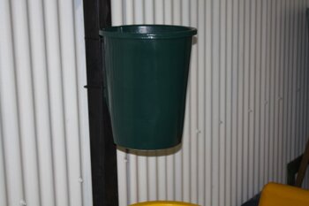 wall mounted bin plastic open top round