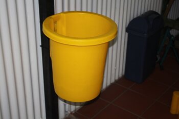 wall mounted open top bin plastic