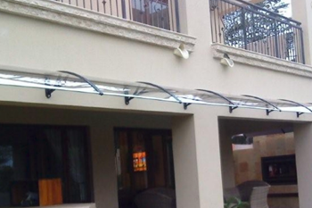 awning shawson above balcony