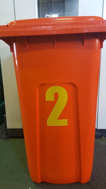 sticker numbers dustbin